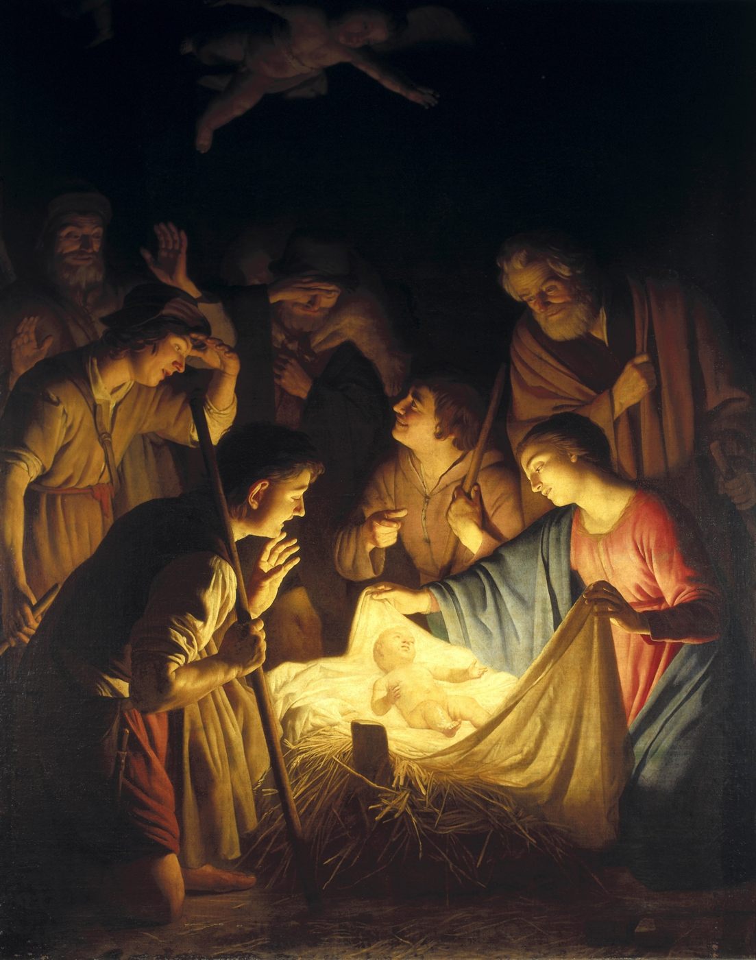 Adoration of the Shepherds by Gerrit van Honthorst